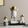 Astronaut Spaceman Statue Set of 3 - Golden